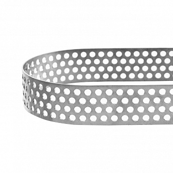 Овал для выпечки перфорированный 4*10 см, h=2 см