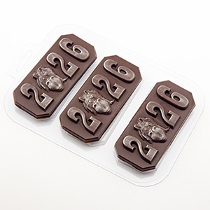 Форма пластиковая для шоколада "Плитка 2026"