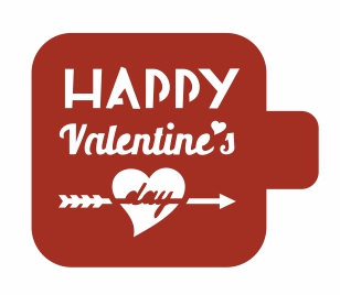 Трафарет кондитерский "Happy valentine's day" 9 см