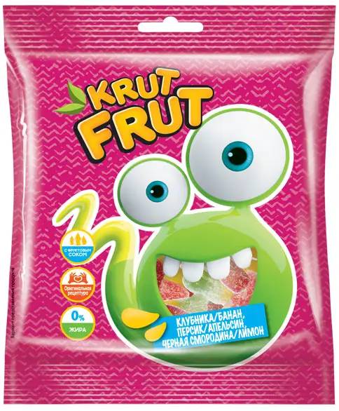 Мармелад жевательный «KrutFrut»,  в форме забавных змеек в посыпке с легкой кислинкой, 70 гр