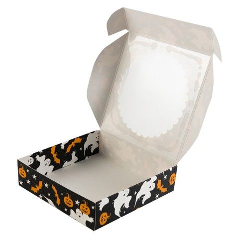 Коробка для печенья и пряников с окном "Хэллоуин", 120*120*30 мм