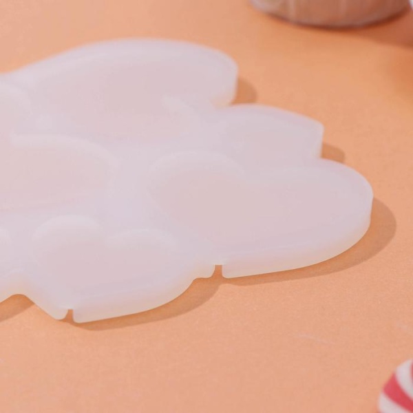 Силиконовая форма для леденцов «Сердечки 6 в 1»