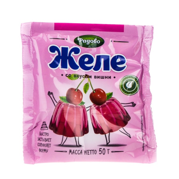 Желе быстрого приготовления «Радово» со вкусом вишни, 50 г
