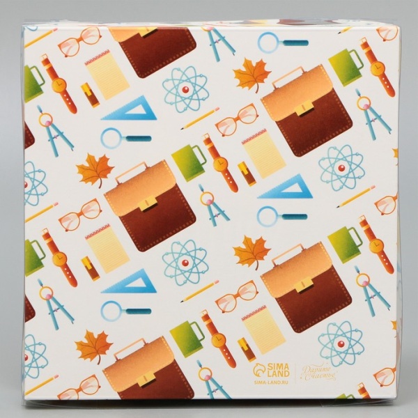 Коробка для печенья и пряников «Лучшему учителю», 150*150*30 мм