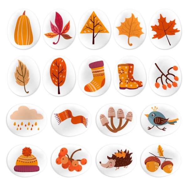 Сахарные фигурки МИНИ-медальоны Осеннее настроение, 20 гр