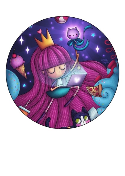 Принцесса №5, картинка на сахарной бумаге