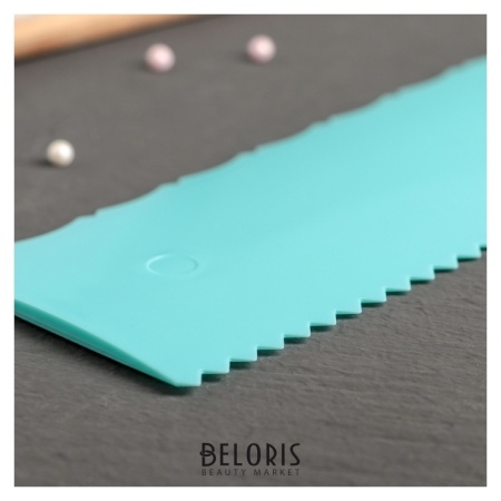 Шпатель кондитерский пластик, двойной Узор 25,5×7,5 см