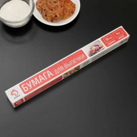 Бумага для выпечки (пергамент) Доляна, 38 см * 8 м