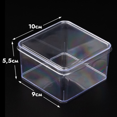 Креманка для десертов с крышкой квадратная CAKE BOX, 350 мл