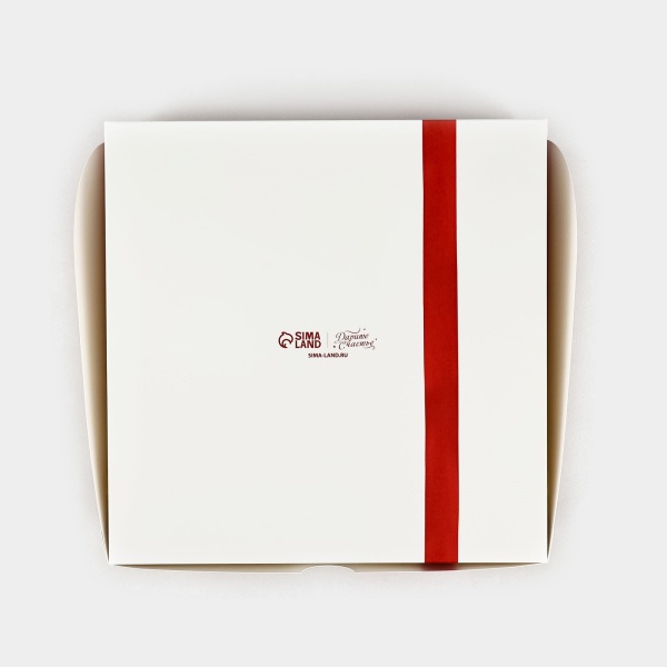 Коробка для капкейков и бенто «Бант», 25 х 25 х 10 см