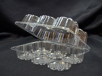 Контейнер пластиковый для 6 капкейков, 190*135*35 мм