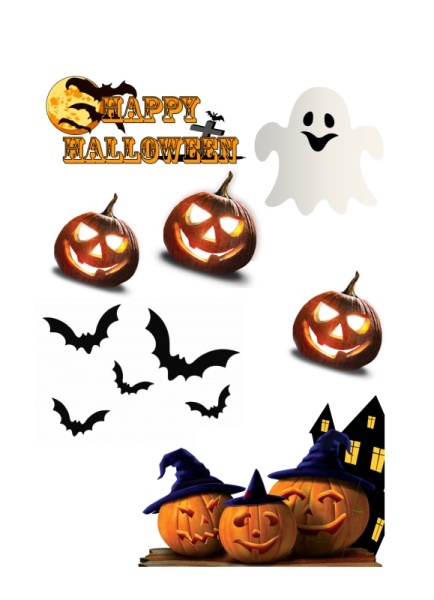 Хэллоуин тыквы №4, картинка на сахарной бумаге