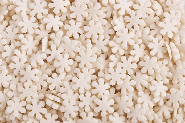 Посыпка кондитерская Снежинки белые, опт 750 гр