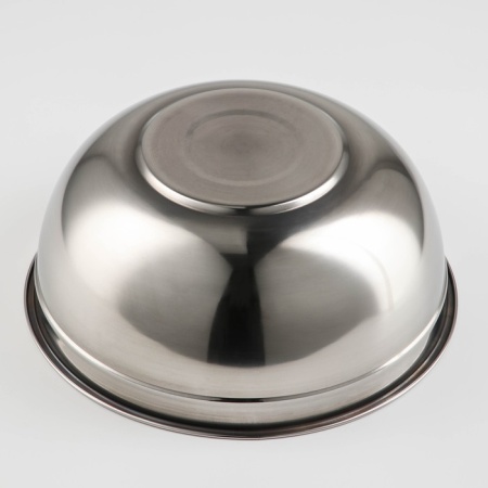 Миска, 1,8 литра, 19,5×8,5 см, внутренний d=18,5, толщина 0,5 мм, сталь 201