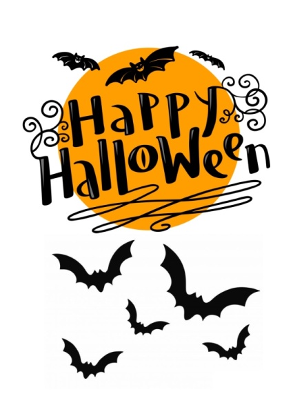 Хэппи Хэллоуин №1, картинка на сахарной бумаге