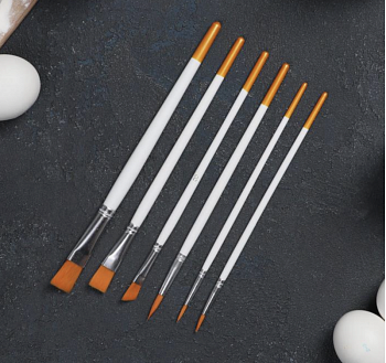 Набор кондитерских кисточек для декорирования Доляна «Ларсон», 6 шт