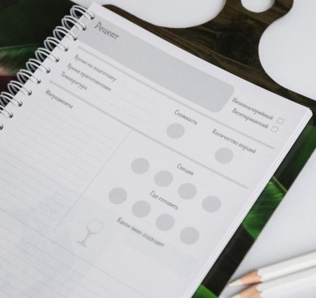 Кулинарная книга для записей на картонной доске, с наклейками, 60 листов Girl Boss