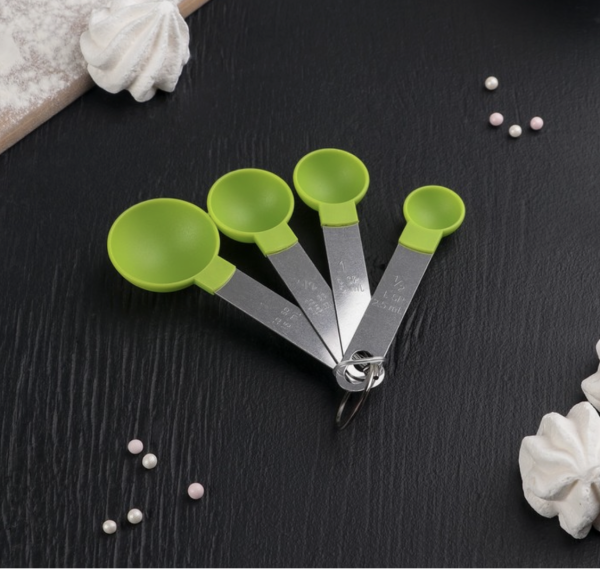 Набор мерных ложек Доляна Pesto, 4 шт: 15 мл, 7,5 мл, 5 мл, 2,5 мл