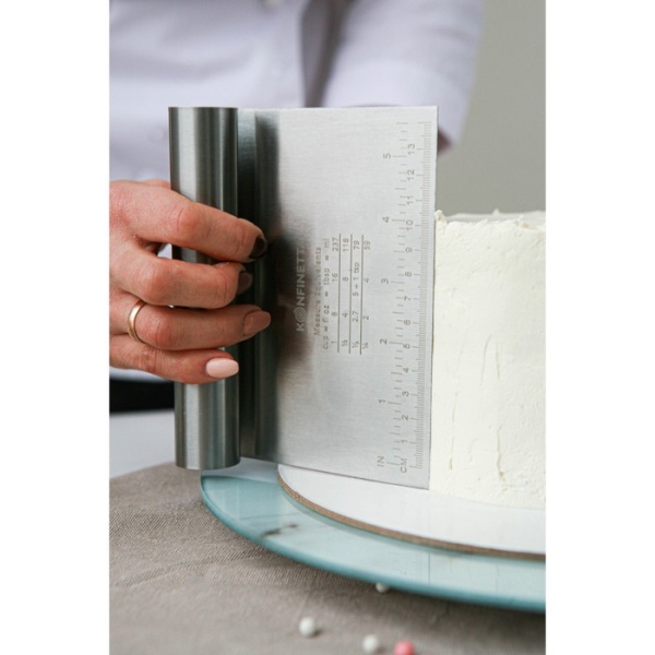 Шпатель кондитерский для выравнивания, металл, 15 см