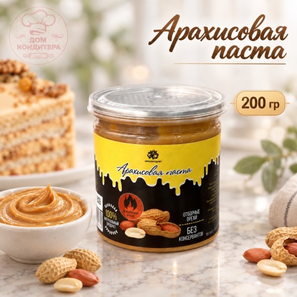 Паста арахисовая Орехпродукт, 200 гр