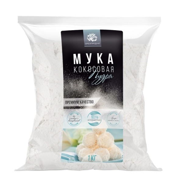 Мука кокосовая (мелкий помол), Орехпродукт, опт 1 кг