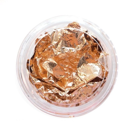 Пищевое розовое золото - 1 лист (баночка)