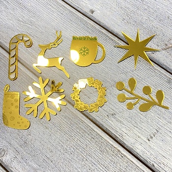 Набор акриловых «Новогодний набор №1», 8 шт, золото