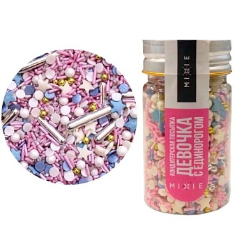 Посыпка фирменная MIXIE "Девочка с единорогом", 50 гр