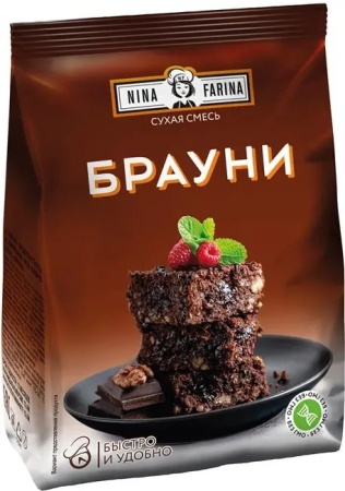 Смесь для выпечки "Брауни" Nina Farina, 300 гр