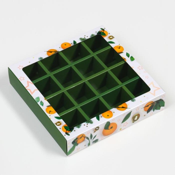 Коробка для 16 конфет  "Верь в чудеса"