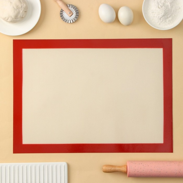 Коврик армированный Доляна, 42×29,5 см, цвет бежевый