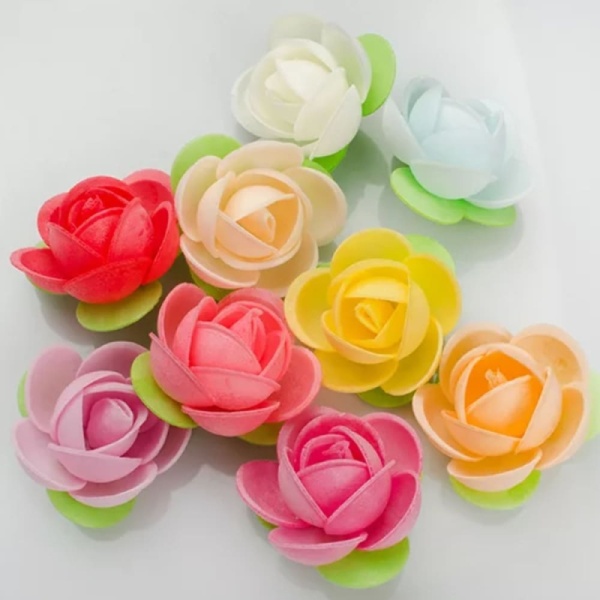 Цветы вафельные Пионы на трилистнике, 1 шт