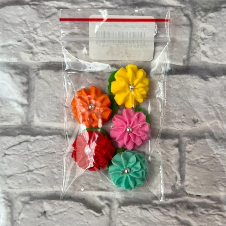 Сахарная фигурка "Маргаритка" цвет микс , 2 см, 5 шт
