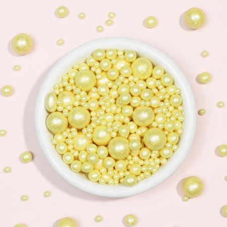 Взорванные зерна риса №200 "Жемчуг желтый", 50 гр