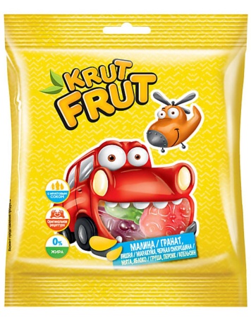 Мармелад жевательный «KrutFrut»,  в форме  машинок, 30 г