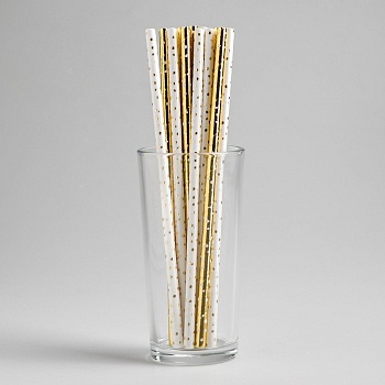 Трубочки для коктейля «Горошек», набор 12 шт.