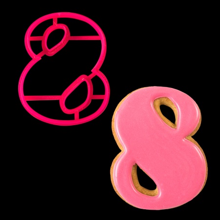 Вырубка для пряника "Цифра 8", 9 см, пластик