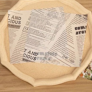 Бумага упаковочная для бенто-торта "Газета", 18 х 18 см, набор 10 шт