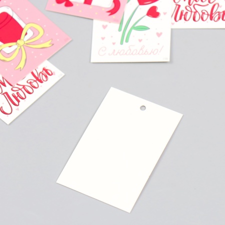 Бирка декоративная "Влюбленные" набор 10 шт (5 видов) 4х6 см