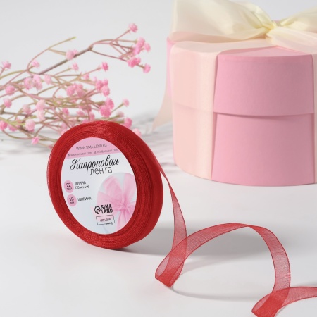 Лента капроновая 10 мм × 20 ± 1 м, красный №26