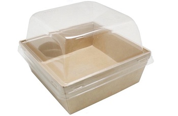 Коробка для бенто-торта и моти ECO SmartPack 300, крафт, 8,5*8,5*8,5 см