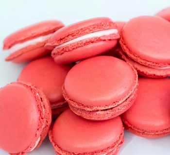 Крышечки макаронс (пара), розовый
