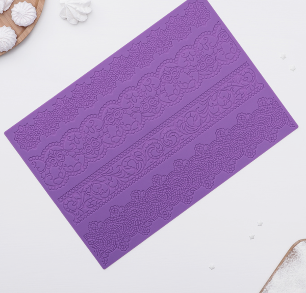 Коврик для айсинга силиконовый Доляна «Восхищение», 39×29,5 см, цвет МИКС