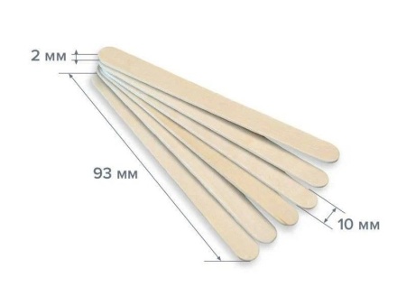 Набор палочек для мороженого, 9,3×1,0 см, 50 шт, дерево