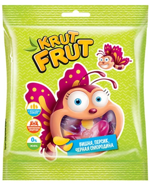 Мармелад жевательный «KrutFrut»,  в форме бабочек, 70 гр
