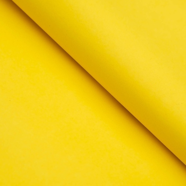 Бумага упаковочная тишью, Желтый, 50 см х 66 см, набор 10 шт