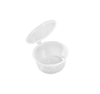 Контейнер пластиковый для соуса 30 мл, с неразъемной крышкой