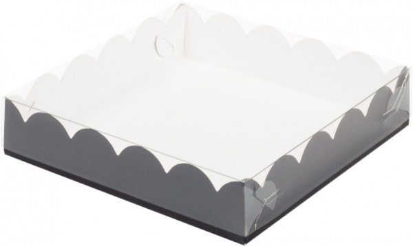 Коробка для пряников и печенья, размер 200*200*35 мм, черная