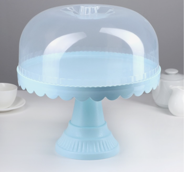 Тортовница с крышкой, 32,5×32,5×34 см, цвет МИКС