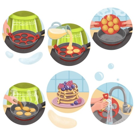 Форма для яичницы и оладий 37х23 см